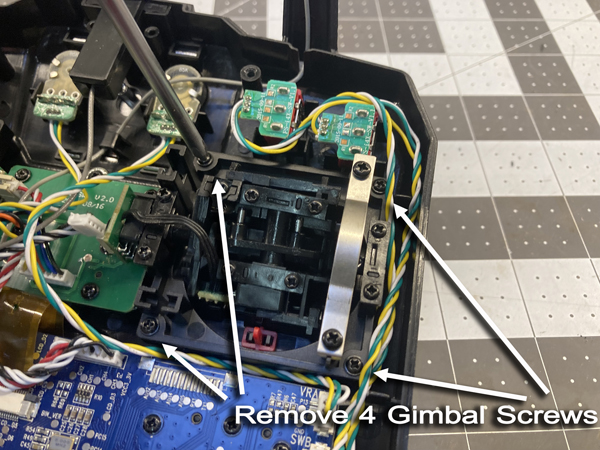 remove gimbal screws